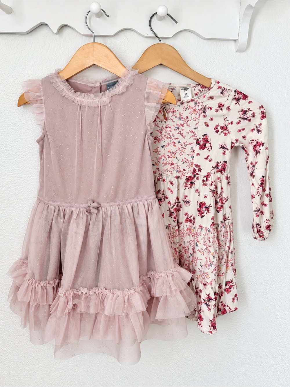 Girls 4T Fall Dress Bundle Next OshKosh Floral Tulle Cottagecore Boho